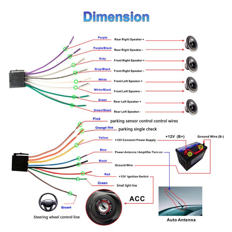 Lettore MP5 wireless per auto da 6,9 pollici con CarPlay e doppio snodo, Standard, Standard+Reversing Camera