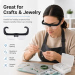 Lente d'ingrandimento LED da testa ricaricabile USB