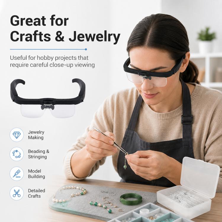 Lente d'ingrandimento LED da testa ricaricabile USB