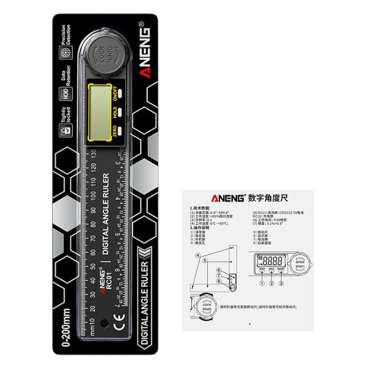 Righello angolare digitale 2 in 1 con display LCD