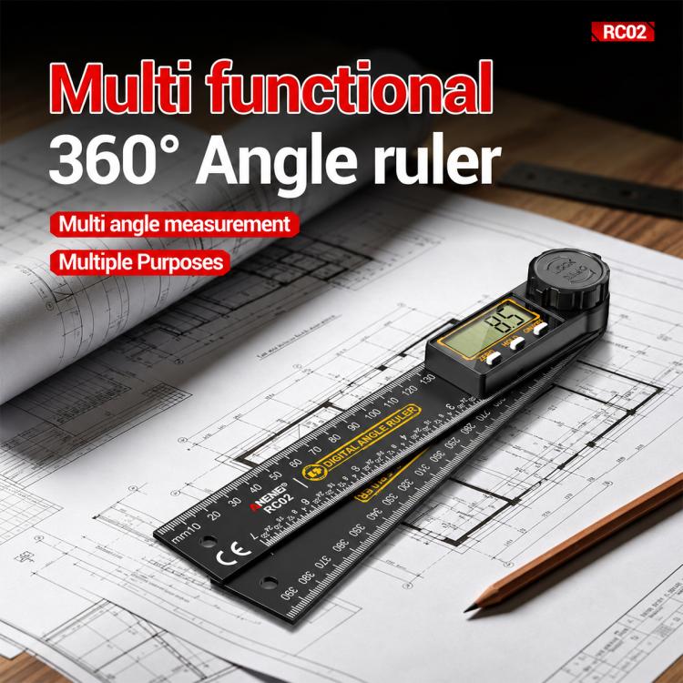 Righello angolare digitale 2 in 1 con display LCD