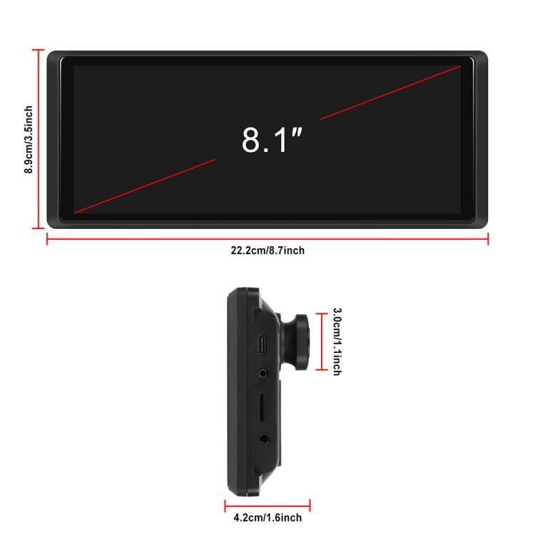 Schermo centrale da 8,1 pollici con risoluzione 2K e compatibilità con CarPlay Auto per navigazione portatile in auto., Standard, Standard+Reversing Camera