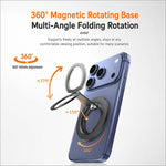Supporto magnetico per telefono ZGA Z09 con anello in lega di alluminio e rotazione a 360 gradi.