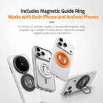 Supporto magnetico per telefono ZGA Z09 con anello in lega di alluminio e rotazione a 360 gradi.