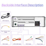 Display universale da 6,28 pollici Single-DIN per console centrale auto con funzioni CarPlay e Android Auto., Standard, with AHD Camera + Microphone