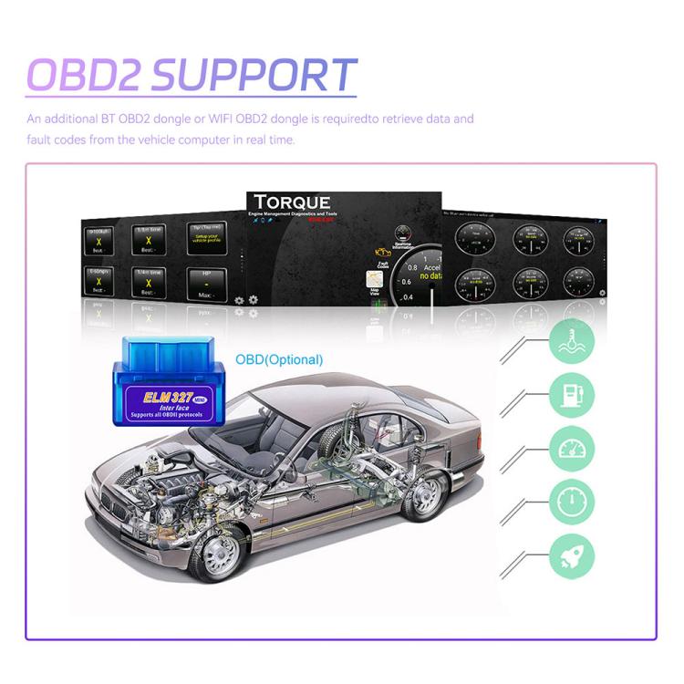 Display universale da 6,28 pollici Single-DIN per console centrale auto con funzioni CarPlay e Android Auto., Standard, with AHD Camera + Microphone