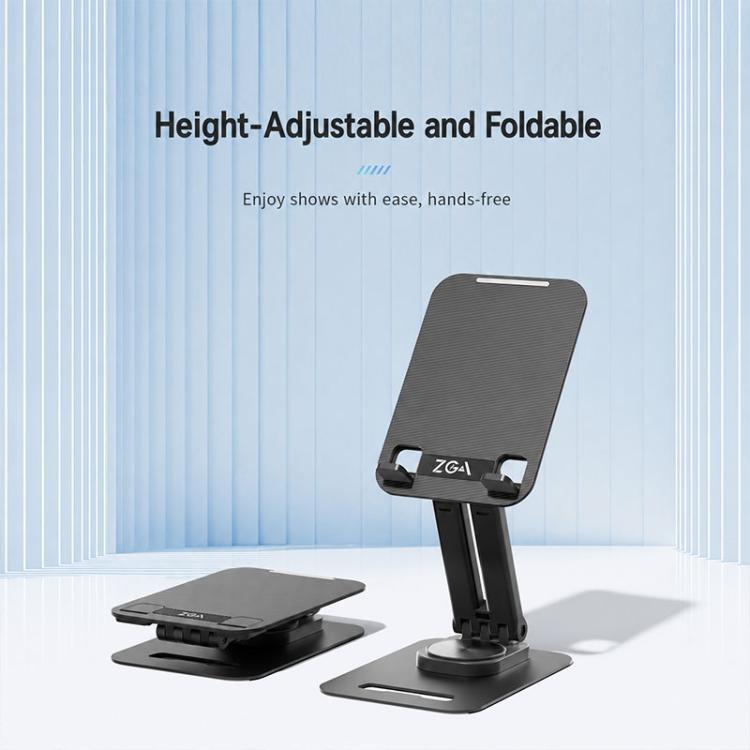 Supporto da tavolo pieghevole ZGA Z02 con rotazione a 360 gradi per telefono e tablet., Z02
