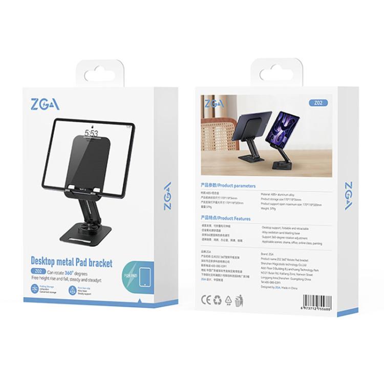 Supporto da tavolo pieghevole ZGA Z02 con rotazione a 360 gradi per telefono e tablet., Z02