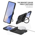 Custodia per telefono con anello magnetico girevole a 360° e cerniera Skin Feel., For Galaxy Z Flip8 5G, For Galaxy Z Flip7 5G