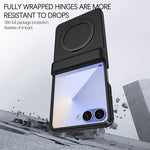 Custodia per telefono con anello magnetico girevole a 360° e cerniera Skin Feel., For Galaxy Z Flip8 5G, For Galaxy Z Flip7 5G