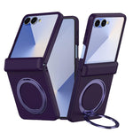 Custodia per telefono con anello magnetico girevole a 360° e cerniera Skin Feel., For Galaxy Z Flip8 5G, For Galaxy Z Flip7 5G