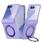 Custodia per telefono con anello magnetico girevole a 360° e cerniera Skin Feel., For Galaxy Z Flip8 5G, For Galaxy Z Flip7 5G