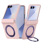 Custodia per telefono con anello magnetico girevole a 360° e cerniera Skin Feel., For Galaxy Z Flip8 5G, For Galaxy Z Flip7 5G