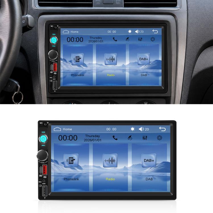 Autoradio universale Dual-DIN 7" con CarPlay e Android Auto