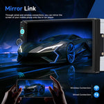 Autoradio universale Dual-DIN da 7 pollici con lettore MP5, display per console centrale, compatibile con CarPlay e Android Auto., Standard, with Reversing Camera + Frame