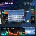 Autoradio universale Dual-DIN da 7 pollici con lettore MP5, display per console centrale, compatibile con CarPlay e Android Auto., Standard, with Reversing Camera + Frame