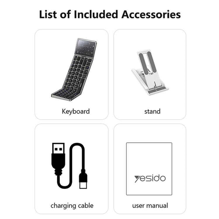 Tastiera wireless pieghevole Yesido KB49