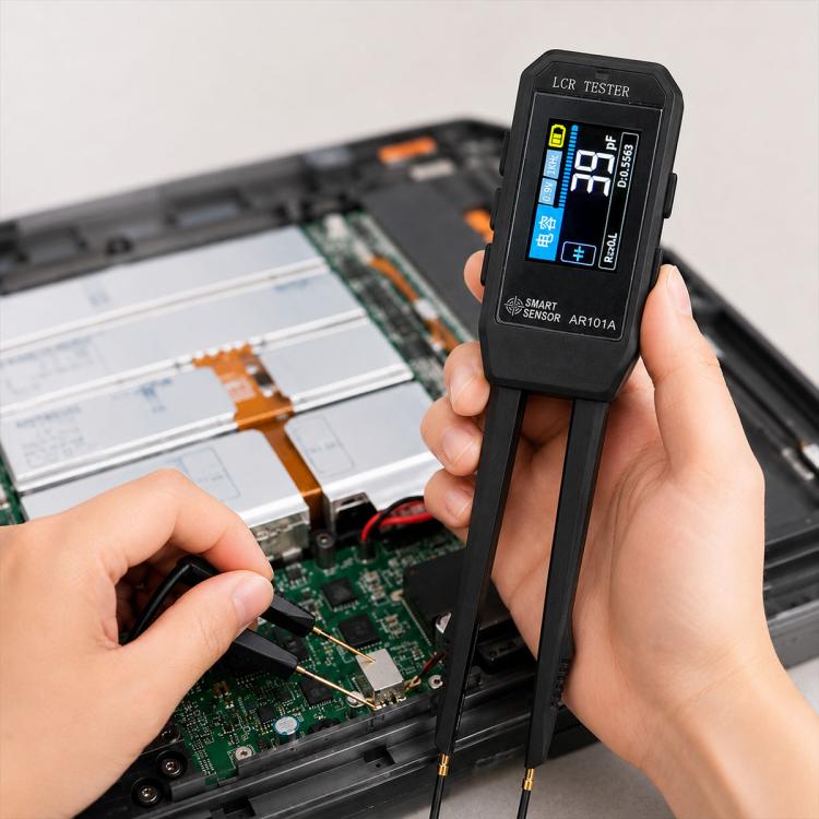 Pinzette digitali SMART SENSOR AR101A, tester LCR, pinzette per test di componenti SMD
