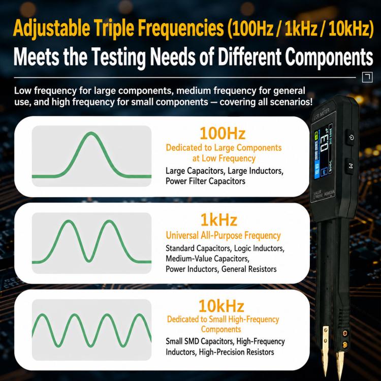 Pinzette digitali SMART SENSOR AR101A, tester LCR, pinzette per test di componenti SMD