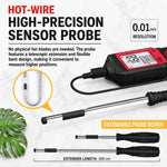 Anemometro termico portatile ad alta precisione SMART SENSOR AM866, AM866