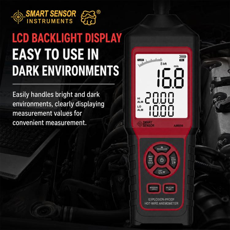 Anemometro termico portatile ad alta precisione SMART SENSOR AM866, AM866