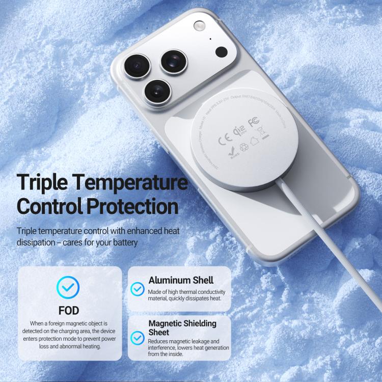 Caricabatterie wireless rapido magnetico DUX DUCIS H1 Qi2.2 da 25 W