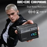 ONIKUMA TX602 Auricolari wireless Bluetooth tri-mode con cancellazione attiva del rumore (ANC+ENC) e riduzione del rumore, TX602