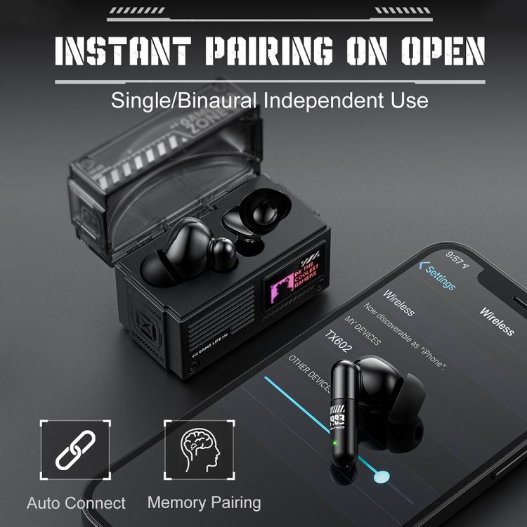 ONIKUMA TX602 Auricolari wireless Bluetooth tri-mode con cancellazione attiva del rumore (ANC+ENC) e riduzione del rumore, TX602