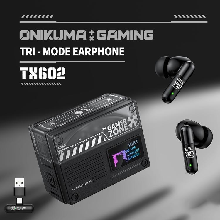 ONIKUMA TX602 Auricolari wireless Bluetooth tri-mode con cancellazione attiva del rumore (ANC+ENC) e riduzione del rumore, TX602