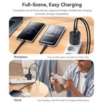 Caricabatterie digitale a tre porte Yesido YC120C da 25 W con cavo da USB-C/Type-C a USB-C/Type-C. Spina: spina europea., YC120C