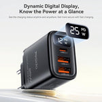 Caricabatterie digitale a tre porte Yesido YC120C da 25 W con cavo da USB-C/Type-C a USB-C/Type-C. Spina: spina europea., YC120C