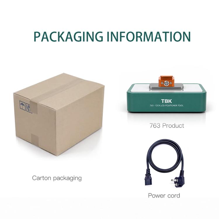 Macchina di posizionamento LCD OCA sottovuoto TBK 763, EU Plug, US Plug, UK Plug