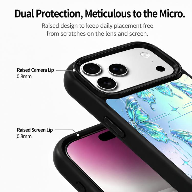 Custodia magnetica in silicone per iPhone 17 Pro Max con stampa colorata