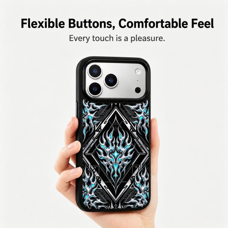 Custodia magnetica in silicone con stampa colorata per iPhone 17 Pro Max