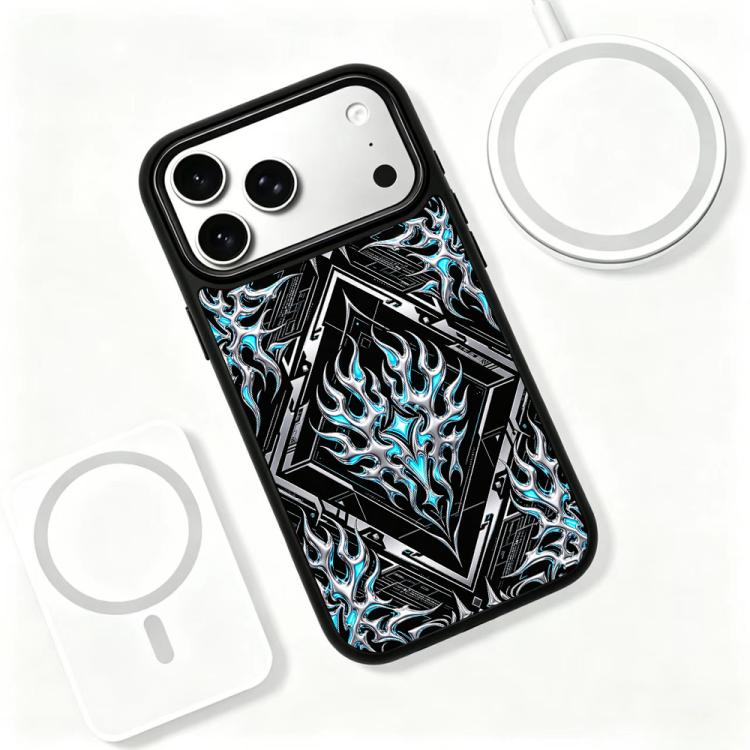 Custodia magnetica in silicone con stampa colorata per iPhone 17 Pro Max