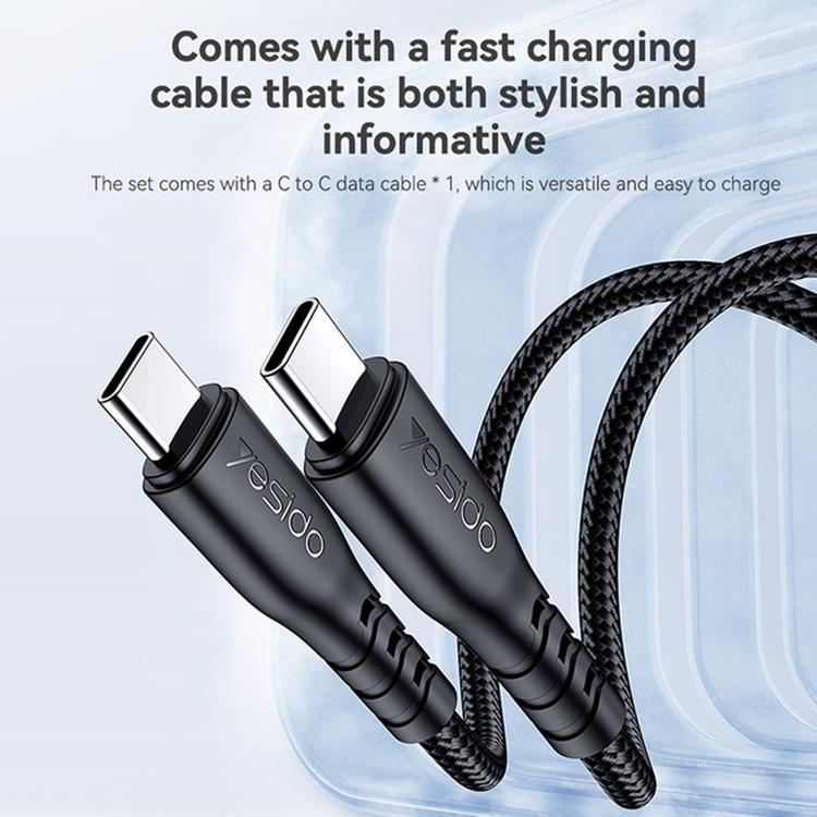 Caricabatterie digitale Yesido YC163C da 25 W con cavo USB-C/Type-C a