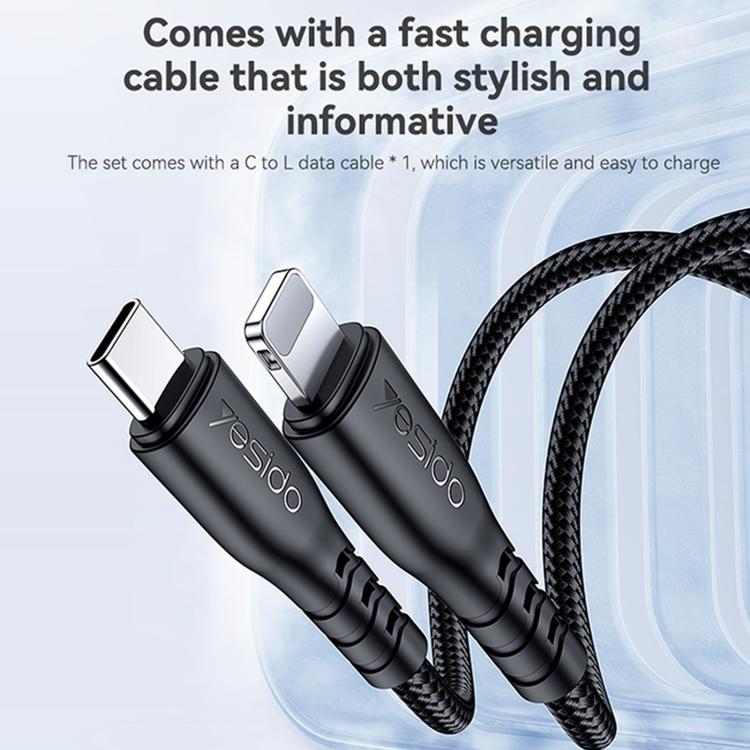 Caricabatterie Yesido YC163L da 25 W con connettore USB-C a 8 pin