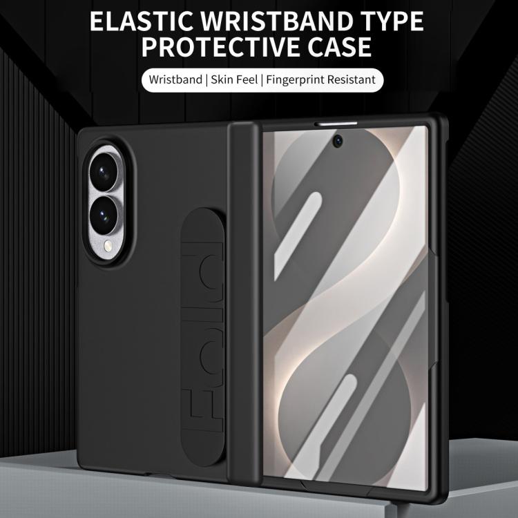 Custodia per telefono con cinturino elastico e cerniera a cerniera, piacevole al tatto, con pellicola integrata., For Galaxy Z Fold8 5G