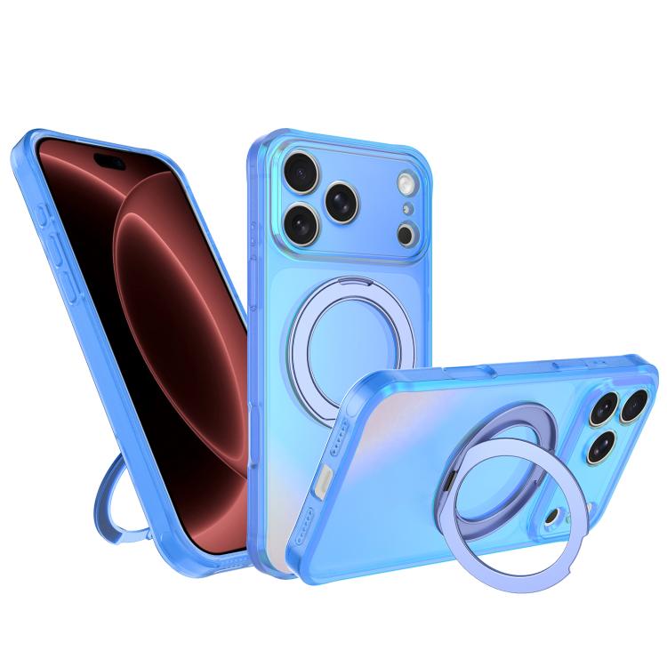 Custodia per telefono con anello magnetico a specchio Iris per iPhone 18 Pro