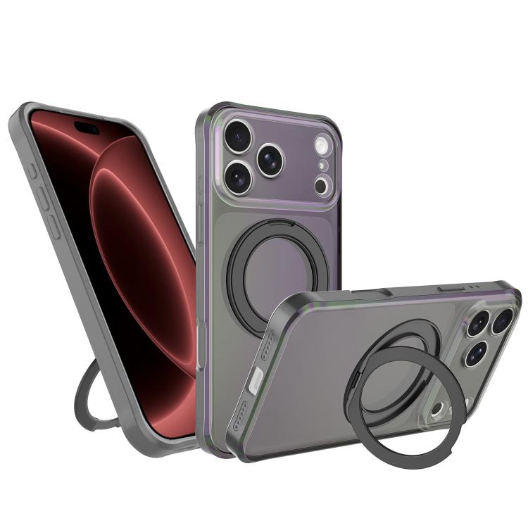 Custodia per telefono con anello magnetico a specchio Iris per iPhone 18 Pro