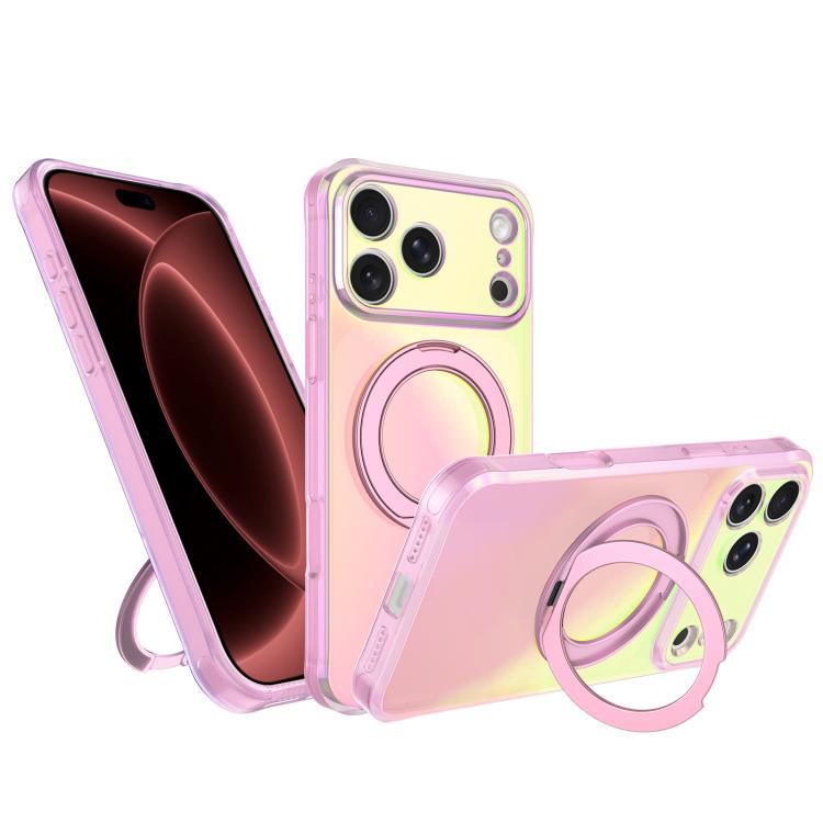 Custodia per telefono con anello magnetico a specchio Iris per iPhone 18 Pro