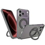 Custodia per telefono con anello magnetico a specchio Iris per iPhone 18 Pro