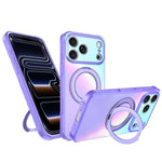 Custodia per telefono con anello magnetico a specchio Iris per iPhone 17 e 16