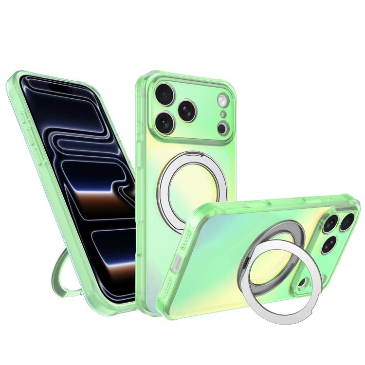 Custodia per telefono con anello magnetico a specchio Iris per iPhone 17 e 16