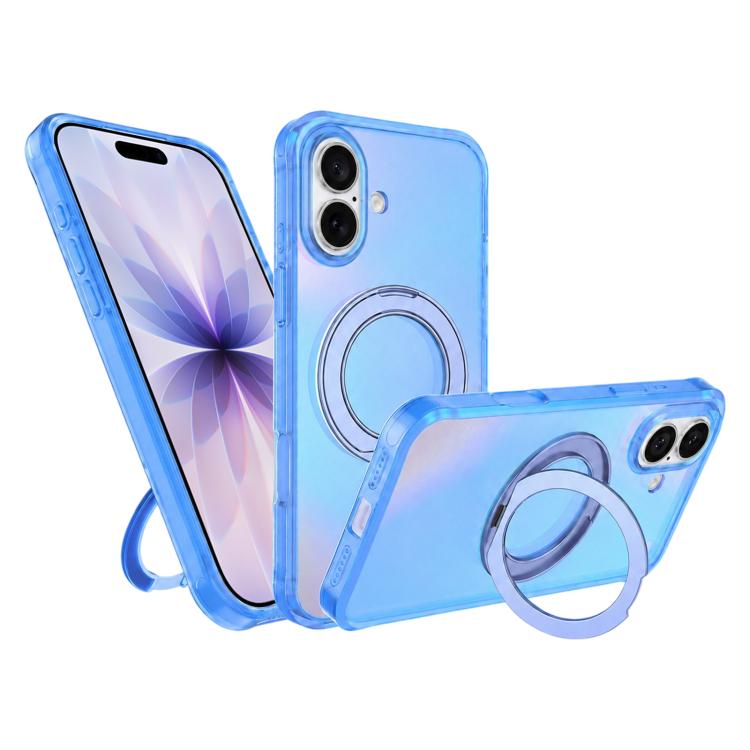 Custodia per telefono con anello magnetico a specchio Iris per iPhone 17 e 16
