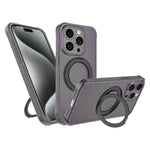 Custodia per telefono con anello magnetico a specchio Iris, For iPhone 15 Pro, For iPhone 15
