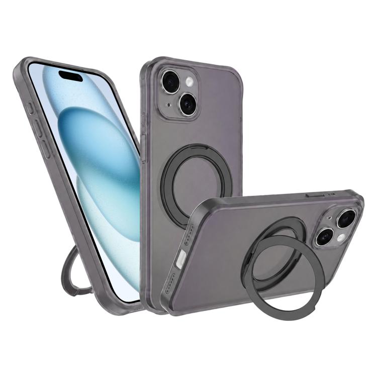Custodia per telefono con anello magnetico a specchio Iris, For iPhone 15 Pro, For iPhone 15