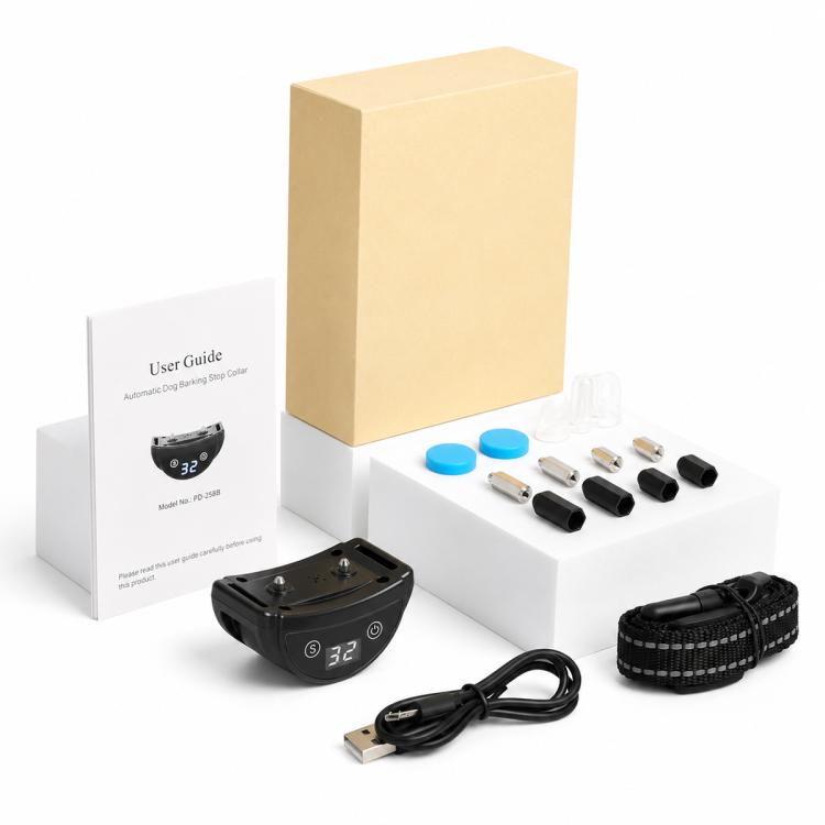 Collare antiabbaio automatico ricaricabile tramite USB PaiPaitek PD259B per addestramento cani., PD259B
