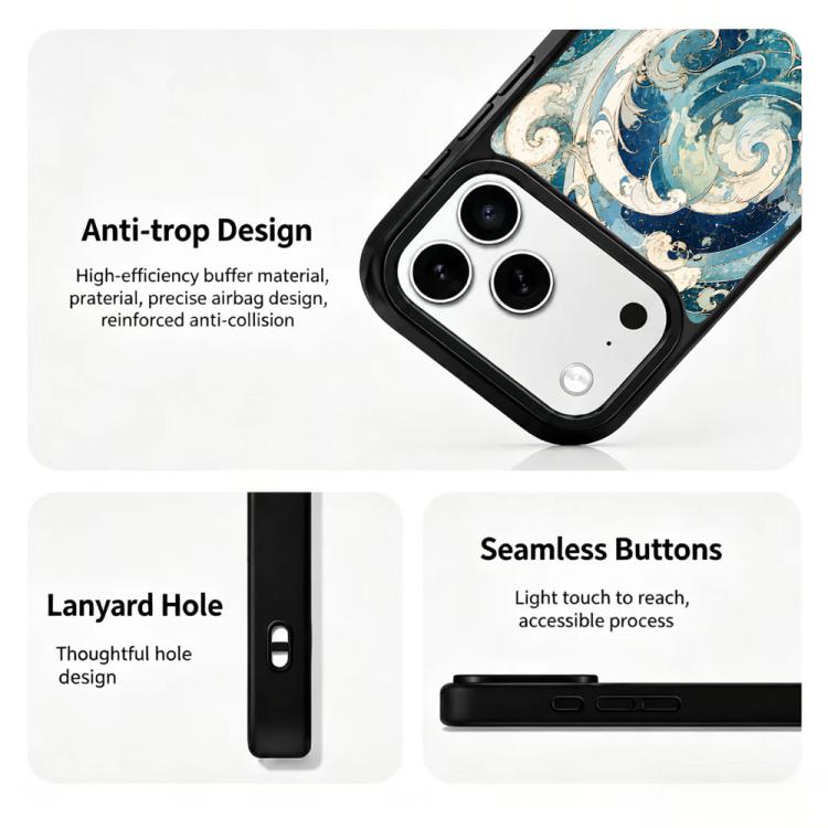 Custodia magnetica in silicone con protezione per iPhone 17 Pro Max