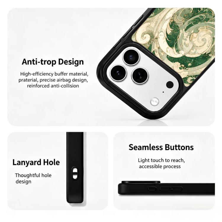 Custodia magnetica in silicone per iPhone 17 Pro Max Wood Series